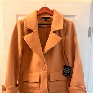 Boston Proper Women's Warm Camel Colored Pea Coat